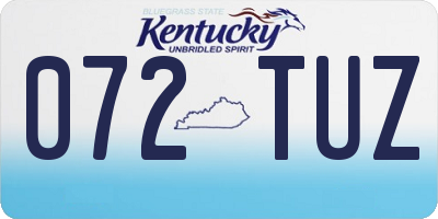 KY license plate 072TUZ