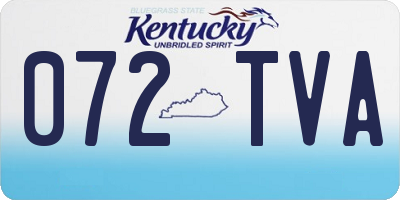 KY license plate 072TVA
