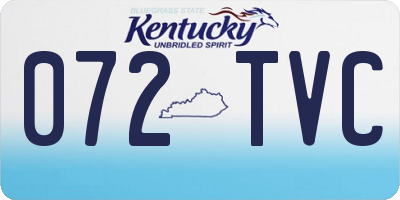 KY license plate 072TVC