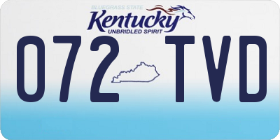 KY license plate 072TVD
