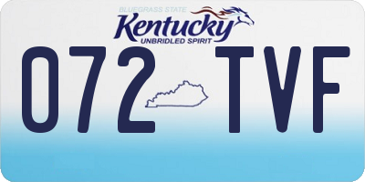 KY license plate 072TVF