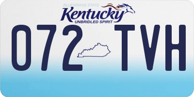 KY license plate 072TVH