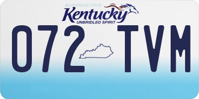 KY license plate 072TVM