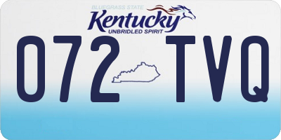 KY license plate 072TVQ