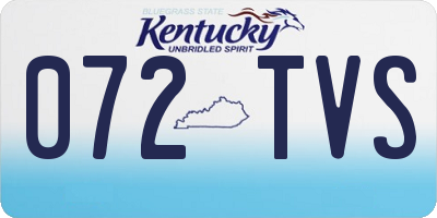 KY license plate 072TVS