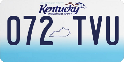 KY license plate 072TVU