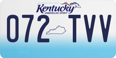 KY license plate 072TVV