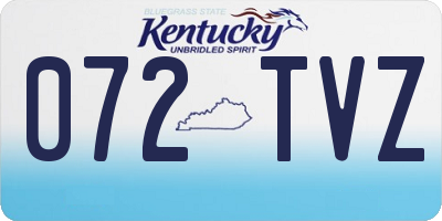 KY license plate 072TVZ