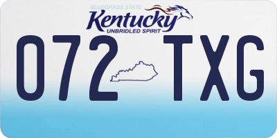KY license plate 072TXG