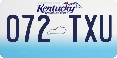 KY license plate 072TXU