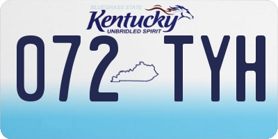 KY license plate 072TYH