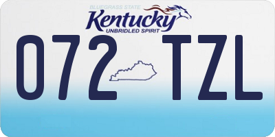 KY license plate 072TZL