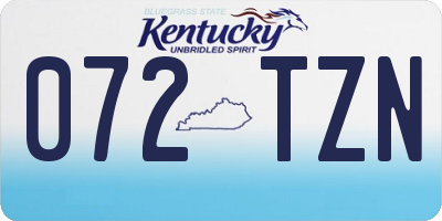 KY license plate 072TZN