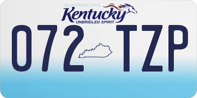 KY license plate 072TZP