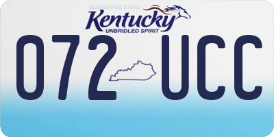KY license plate 072UCC