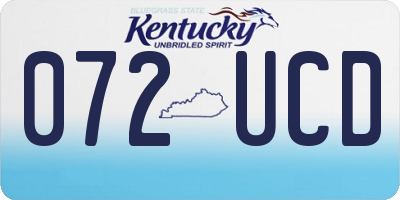 KY license plate 072UCD