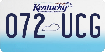 KY license plate 072UCG