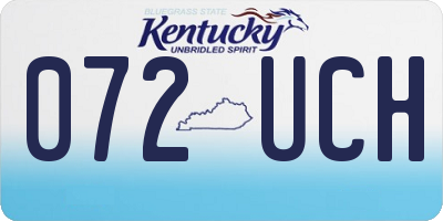KY license plate 072UCH
