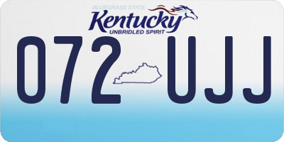KY license plate 072UJJ