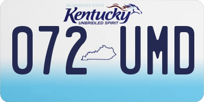 KY license plate 072UMD