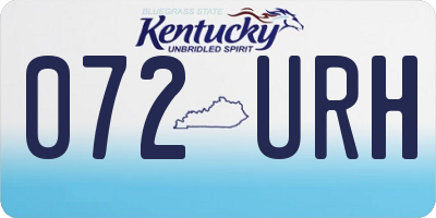 KY license plate 072URH