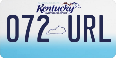 KY license plate 072URL