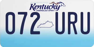 KY license plate 072URU