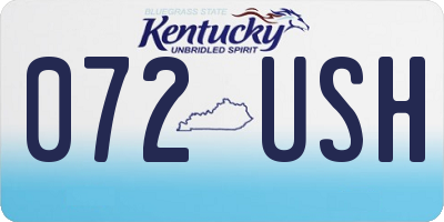 KY license plate 072USH