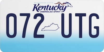 KY license plate 072UTG
