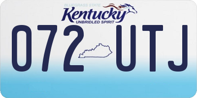 KY license plate 072UTJ