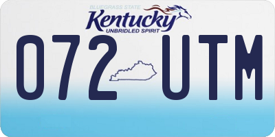 KY license plate 072UTM