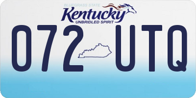 KY license plate 072UTQ