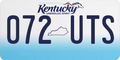 KY license plate 072UTS