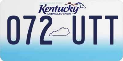 KY license plate 072UTT