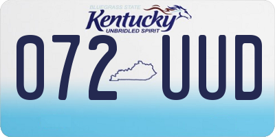 KY license plate 072UUD
