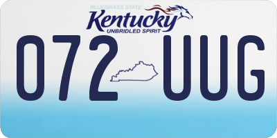 KY license plate 072UUG