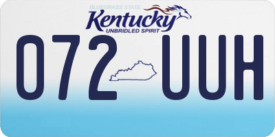 KY license plate 072UUH