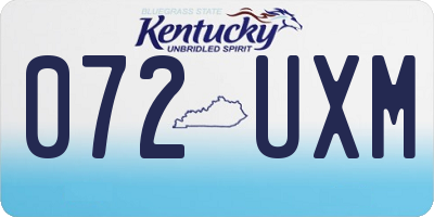 KY license plate 072UXM