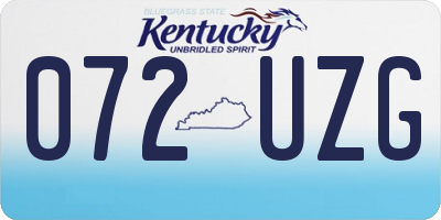 KY license plate 072UZG