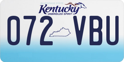 KY license plate 072VBU