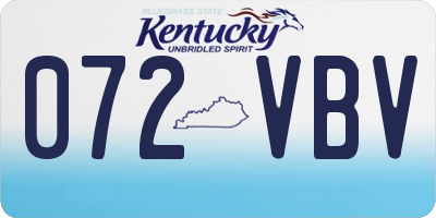 KY license plate 072VBV