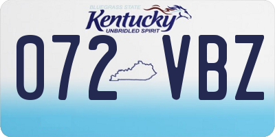 KY license plate 072VBZ