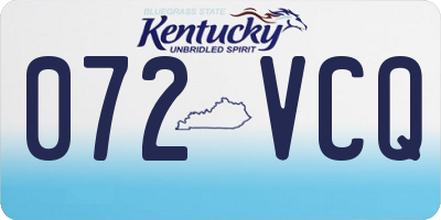 KY license plate 072VCQ