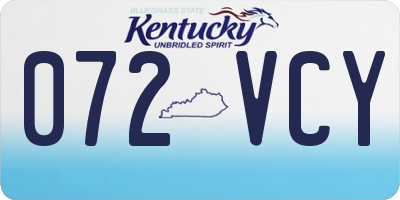 KY license plate 072VCY