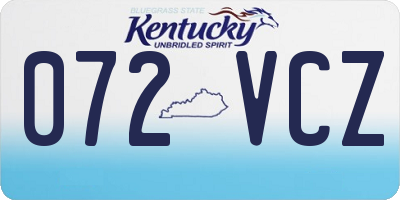 KY license plate 072VCZ