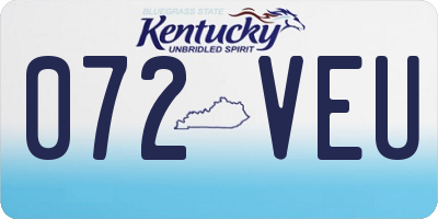 KY license plate 072VEU