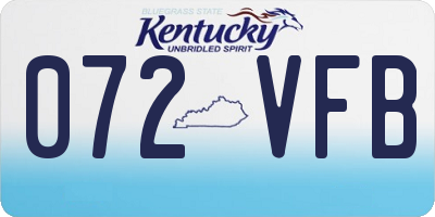 KY license plate 072VFB