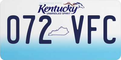 KY license plate 072VFC