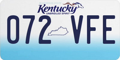KY license plate 072VFE