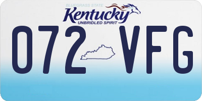 KY license plate 072VFG